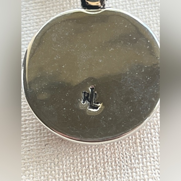 Ralph Lauren Round Pendant Necklace with Red Stone - Picture 2 of 5